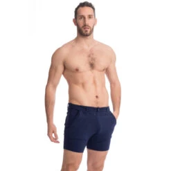 Matelot - Short Marine -LHOMME INVISIBLE Soldes matelot marin short lounge homme marine 4