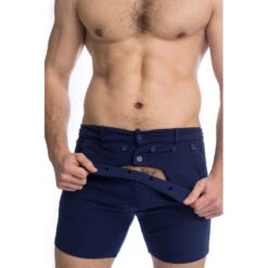 Matelot - Short Marine -LHOMME INVISIBLE Soldes matelot marin short lounge homme marine 7