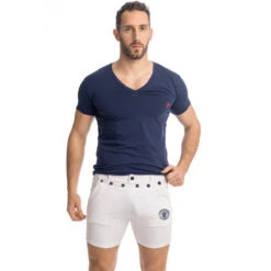 Matelot - Short Blanc 10 Matelot - Short Blanc -LHOMME INVISIBLE Soldes matelot short lounge homme marin blanc 3