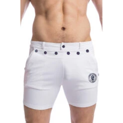 Matelot - Short Blanc 11 Matelot - Short Blanc -LHOMME INVISIBLE Soldes matelot short lounge homme marin blanc 4