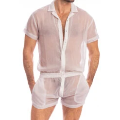 Night Player Combishort Blanc