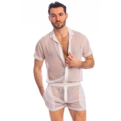 Night Player Combishort Blanc -LHOMME INVISIBLE Soldes night player combishort 5