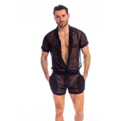 Night Player Combishort Noir -LHOMME INVISIBLE Soldes night player combishort noir 2