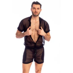 Night Player Combishort Noir -LHOMME INVISIBLE Soldes night player combishort noir 5