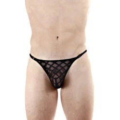 Nightcall Striptease String Noir -LHOMME INVISIBLE Soldes nightcall striptease string noir 1