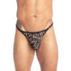 Oro - String Striptease 2 Oro - String Striptease -LHOMME INVISIBLE Soldes oro string striptease noir imprime homme