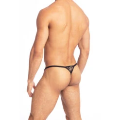 Oro - String Striptease -LHOMME INVISIBLE Soldes oro string striptease noir imprime homme 2