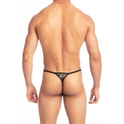 Oro - String Striptease -LHOMME INVISIBLE Soldes oro string striptease noir imprime homme 4