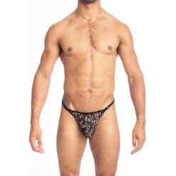Oro - String Striptease -LHOMME INVISIBLE Soldes oro string striptease noir imprime homme 7