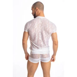 Picasso Blanc - T-shirt Col V -LHOMME INVISIBLE Soldes picasso blanc t shirt col v homme 2