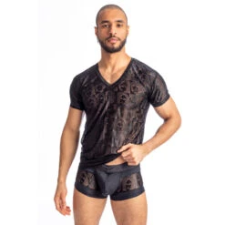 Picasso Noir - T Shirt Col V -LHOMME INVISIBLE Soldes picasso noir t shirt col v homme 3