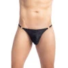 Plissé Noir - String Striptease -LHOMME INVISIBLE Soldes plisse noir string striptease