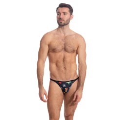Devant -LHOMME INVISIBLE Soldes psychedelic stars string striptease homme 1