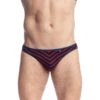 Querelle De Brest - Mini Slip -LHOMME INVISIBLE Soldes querelle de brest mini slip raye rouge homme
