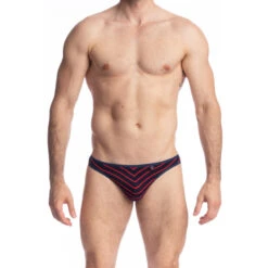 Querelle De Brest - Mini Slip -LHOMME INVISIBLE Soldes querelle de brest mini slip raye rouge homme 2
