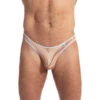 Rayures Orange - String Bikini 1 Rayures Orange - String Bikini -LHOMME INVISIBLE Soldes rayures orange string bikini homme
