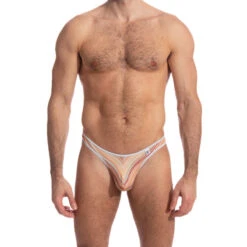 Rayures Orange - String Bikini 11 Rayures Orange - String Bikini -LHOMME INVISIBLE Soldes rayures orange string bikini homme 3