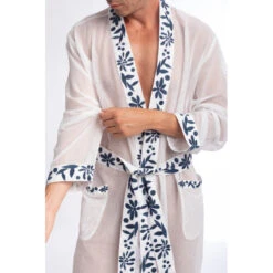Santorini - Peignoir Kimono -LHOMME INVISIBLE Soldes santorini kimono homme 2