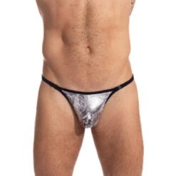 Silver Python String Striptease