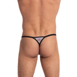 Silver Python String Striptease -LHOMME INVISIBLE Soldes silver python string homme sexy 3