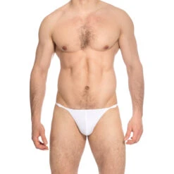 Blanc - String De Bain Striptease 9 Blanc - String De Bain Striptease -LHOMME INVISIBLE Soldes string blanc striptease de bain homme 2