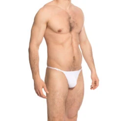 Blanc - String De Bain Striptease 10 Blanc - String De Bain Striptease -LHOMME INVISIBLE Soldes string blanc striptease de bain homme 3