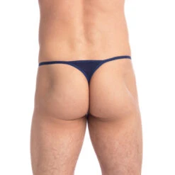 String Striptease De Bain - Navy -LHOMME INVISIBLE Soldes string de bain homme invisible marine 2