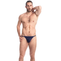 String Striptease De Bain - Navy -LHOMME INVISIBLE Soldes string de bain homme invisible marine 5