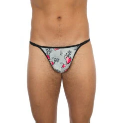 String Striptease Coeurs -LHOMME INVISIBLE Soldes string striptease coeurs 2