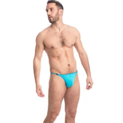 String Striptease De Bain - Baby Blue -LHOMME INVISIBLE Soldes string striptease de bain baby blue pour homme 4