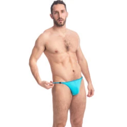 String Striptease De Bain - Baby Blue -LHOMME INVISIBLE Soldes string striptease de bain baby blue pour homme 5