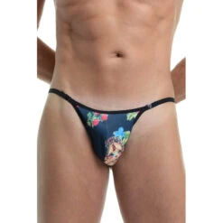 Devant -LHOMME INVISIBLE Soldes string striptease matryoshka noir 1