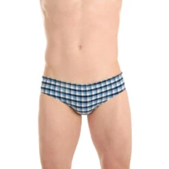 Vichy Marine - Slip De Bain -LHOMME INVISIBLE Soldes vichy bleu slip de bain homme fils teints 3