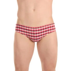 Vichy Rouge - Slip De Bain 11 Vichy Rouge - Slip De Bain -LHOMME INVISIBLE Soldes vichy rouge slip de bain homme fils teints 3