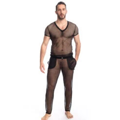 Voile Envoutant - Pantalon -LHOMME INVISIBLE Soldes voile envoutant pantalon transparent resille homme 4